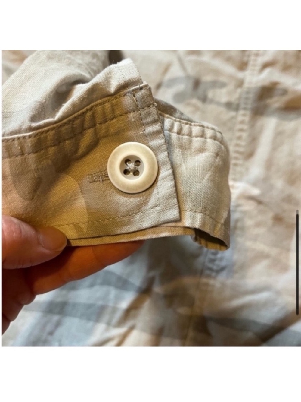 Rails Everett Desert Camo linen blend long sleeve button down collared shirt M - Picture 7 of 10